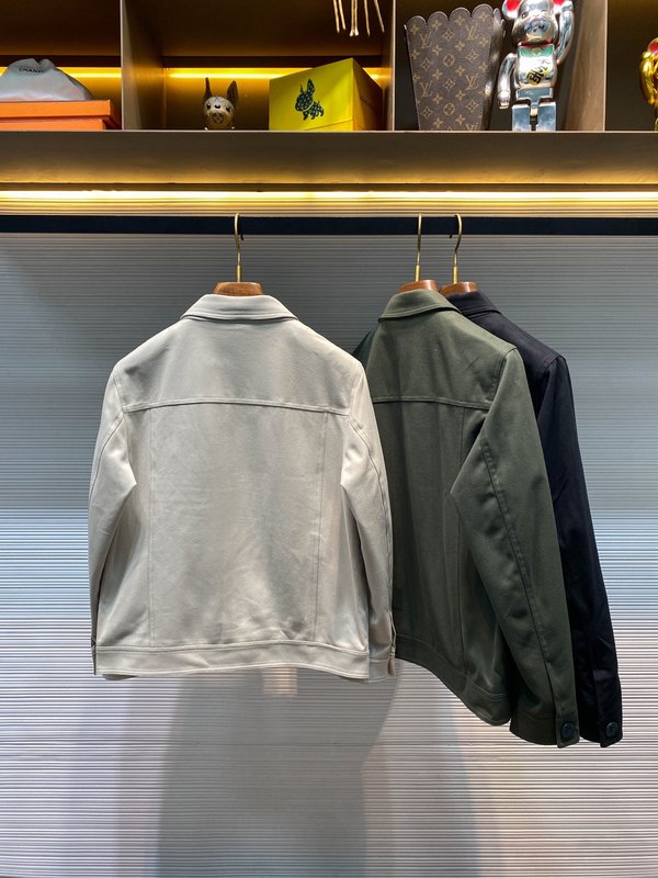 Kiton 가을 겨울 브러시드 테크니컬 칼라 자켓 001-189985