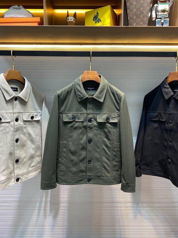 Kiton 가을 겨울 브러시드 테크니컬 칼라 자켓 001-189985