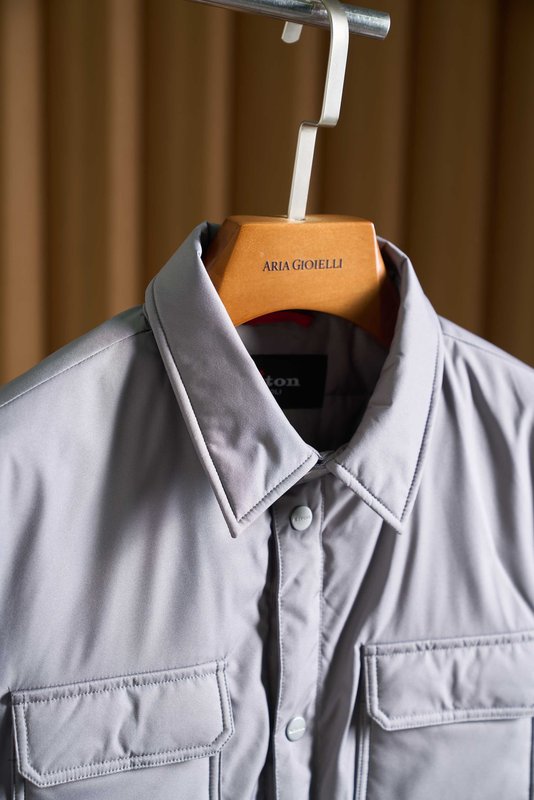 Kiton 남성용 경량 보온 패딩 재킷 001-190004