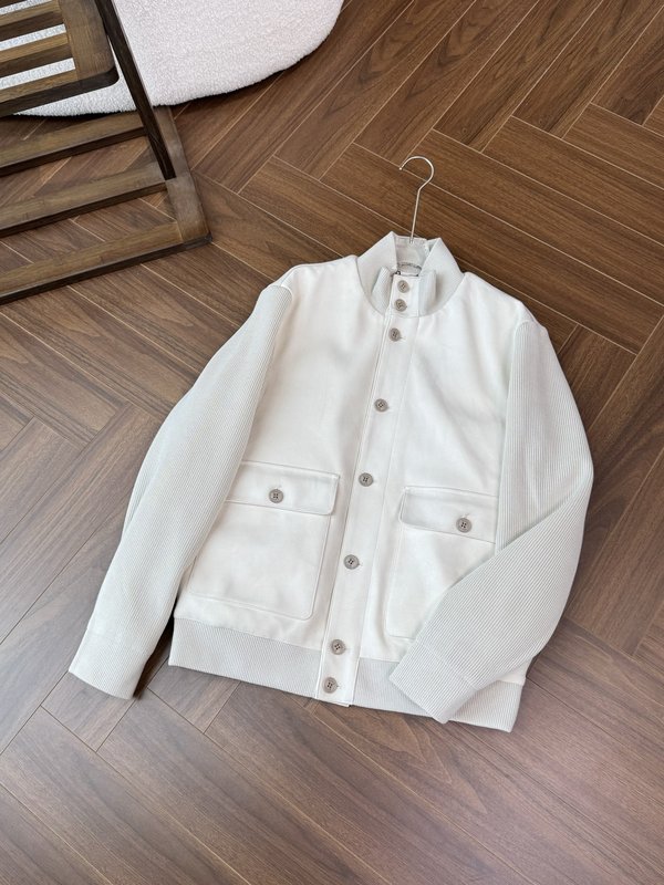 Kiton 남성용 가을 겨울 비즈니스 캐주얼 니트 패딩 001-190007