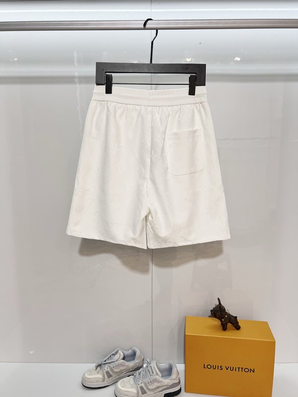 루이비통 커스텀 타월 자수 캐주얼 반바지 001-190341