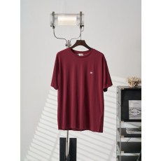 셀린 남성용 와인 레드 반팔 티셔츠 001-190559