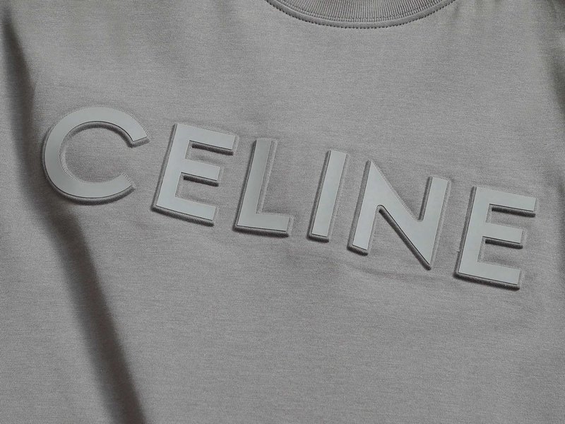 셀린 CELINE 3D 엠보싱 순면 반팔 티셔츠 001-190586