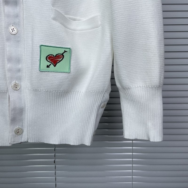 톰브라운 클래식 더블 스트라이프 울 카디건 001-190728