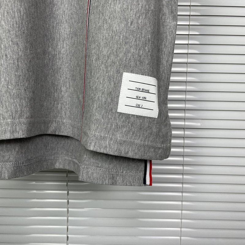 톰브라운 스타일 스트라이프 포로 셔츠 짧은 소매 면 1 001-190903