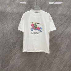 버버리 자수 레터 커플 반팔 티셔츠 001-191004