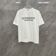 버버리 자수 레터 커플 반팔 티셔츠 001-191009