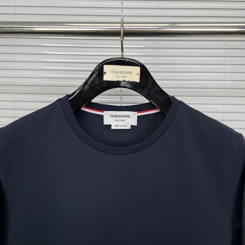 브라운 Thom Browne 순면 티셔츠 001-191023
