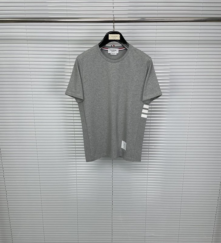 톰브라운 사이드 4 바 라운드넥 면 반팔 001-191046