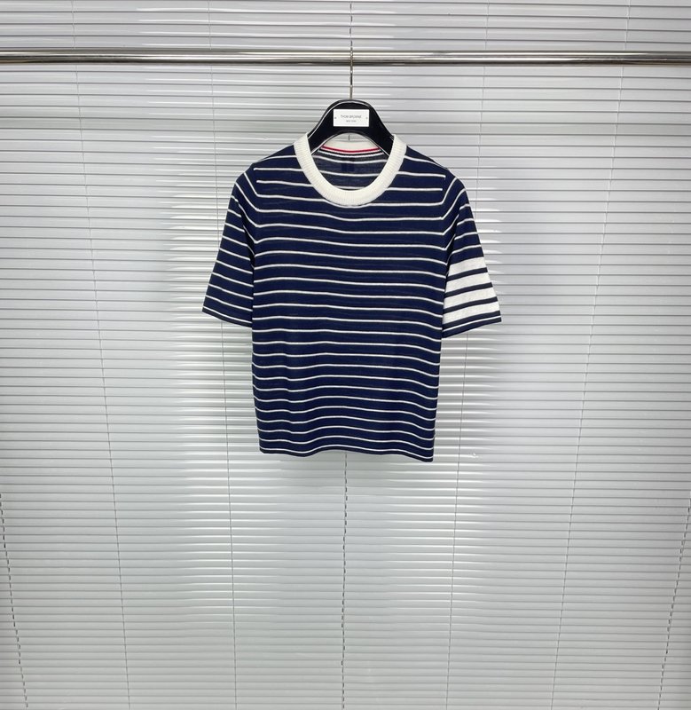 톰브라운 스트라이프 라운드넥 반팔 티셔츠 001-191063