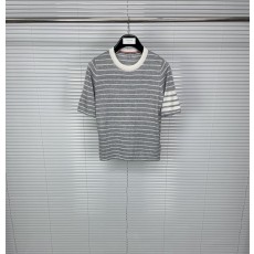 톰브라운 스트라이프 라운드넥 반팔 니트 티셔츠 001-191064