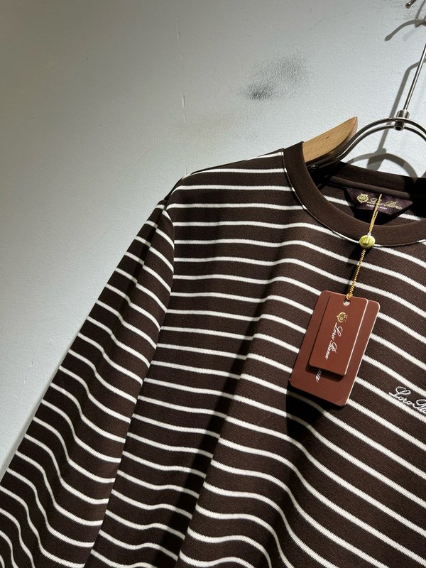 로로피아나 2025 F/W 남성 스트라이프 티셔츠 001-191092
