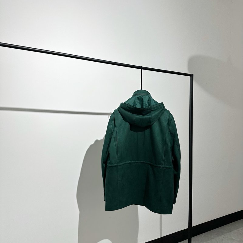 남성 스웨이드 헌팅 자켓 후드 디자인 001-191121