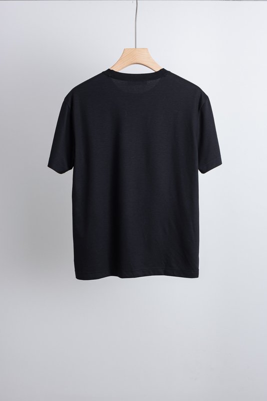 로로피아나 남성 실크 혼방 라운드넥 반팔 티셔츠 001-191329