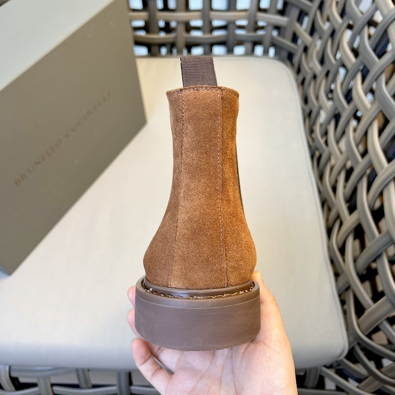 브루넬로 쿠치넬리 남성 스웨이드 첼시 부츠 001-191533