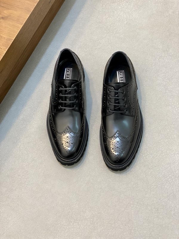 ZILLI P600 남성 부드러운 소가죽 캐주얼 구두 001-191742