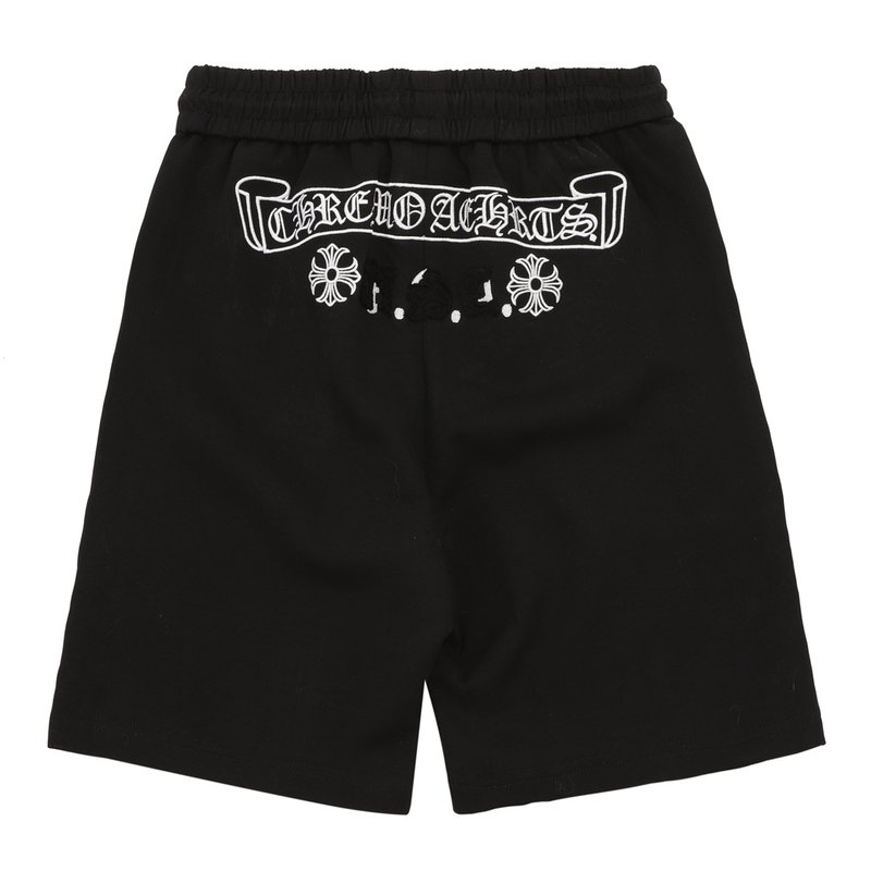 크롬하츠 블랙 패치 자수 쇼츠 001-192066