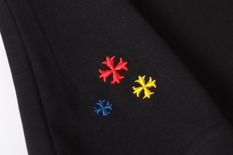 크롬하츠 크로스 자수 라운드 반팔 티셔츠 001-192075