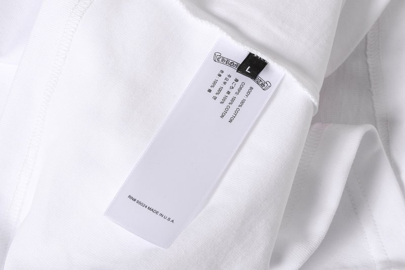 크롬하츠 크로스 자수 라운드 넥 반팔 티셔츠 001-192076