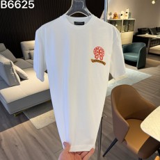 크롬하츠 26SS 신상 자수 로고 반팔 티셔츠 001-192080