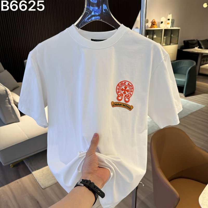 크롬하츠 26SS 신상 자수 로고 반팔 티셔츠 001-192080
