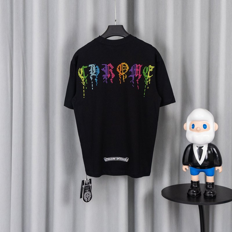크롬하츠 26SS春夏 유니섹스 루즈핏 면 티셔츠 001-192148