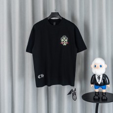 크롬하츠 26SS春夏 유니섹스 루즈핏 순면 반팔 티셔츠 001-192173