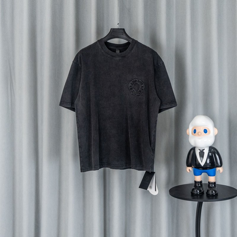 크롬하츠 26SS 봄여름 남녀공용 루즈핏 순면 반팔 티 001-192175