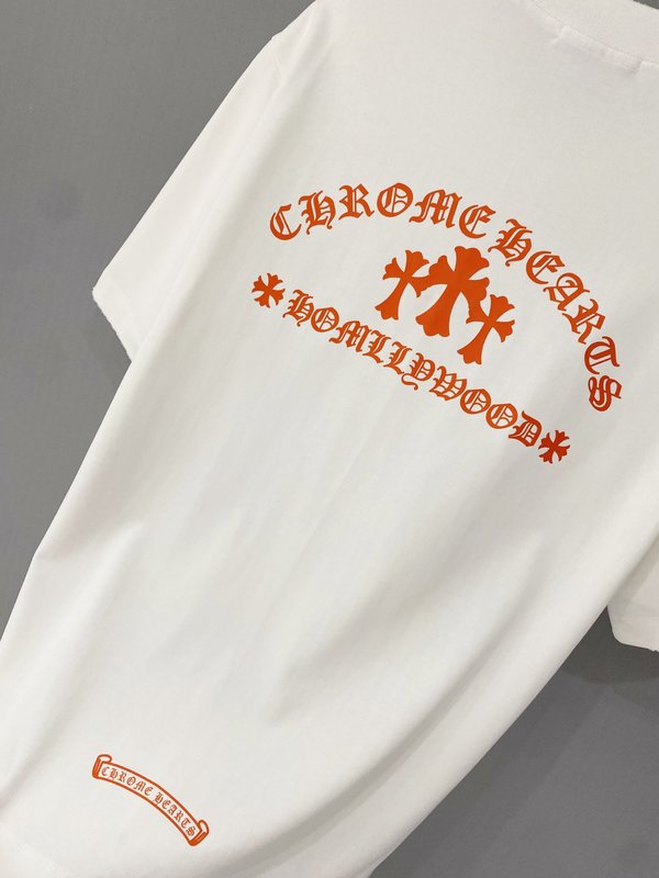 크롬하츠 중량감 순면 빈티지 가공 반팔 티셔츠 001-192194