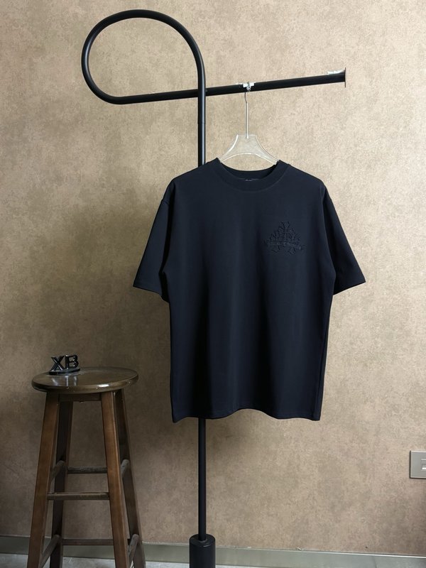 크롬하츠 홀로우 크로스 자수 라운드넥 반팔 티셔츠 001-192208