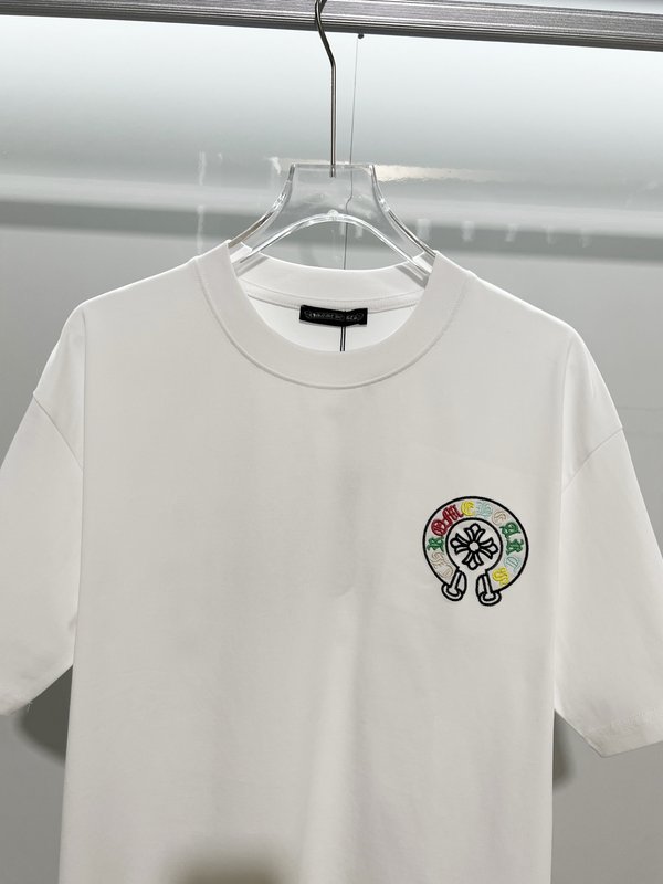 크롬하츠 산스크리트 자수 라운드넥 반팔 티셔츠 001-192215