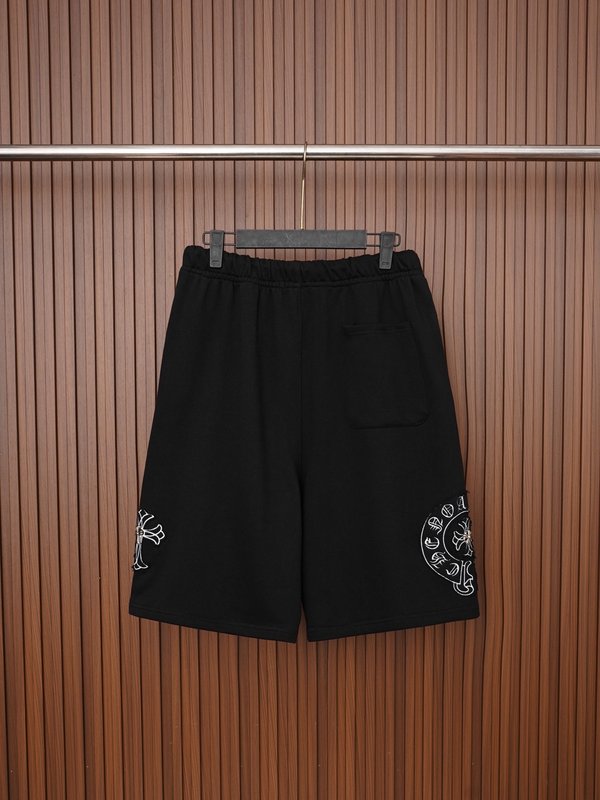 크롬하츠 말십자 철제 라벨 패치 자수 쇼츠 001-192228