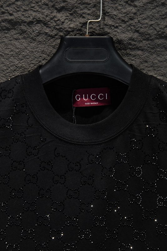 Gucci 라인스톤 오버사이즈 반팔 티셔츠 001-192231