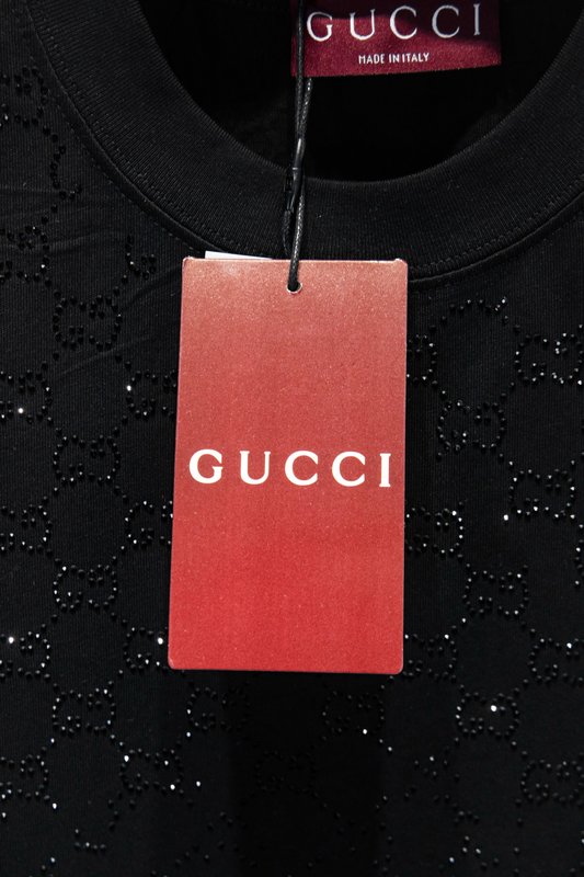 Gucci 라인스톤 오버사이즈 반팔 티셔츠 001-192231