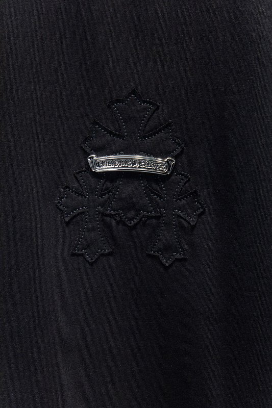 크롬하츠 26FW 춘하 수입 가죽 라벨 자수 티셔츠 001-192244