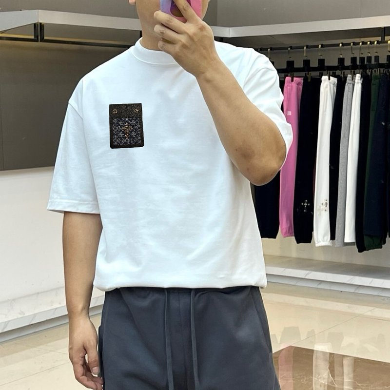 크롬하츠 2026 봄여름 클래식 자수 반팔 티셔츠 001-192264