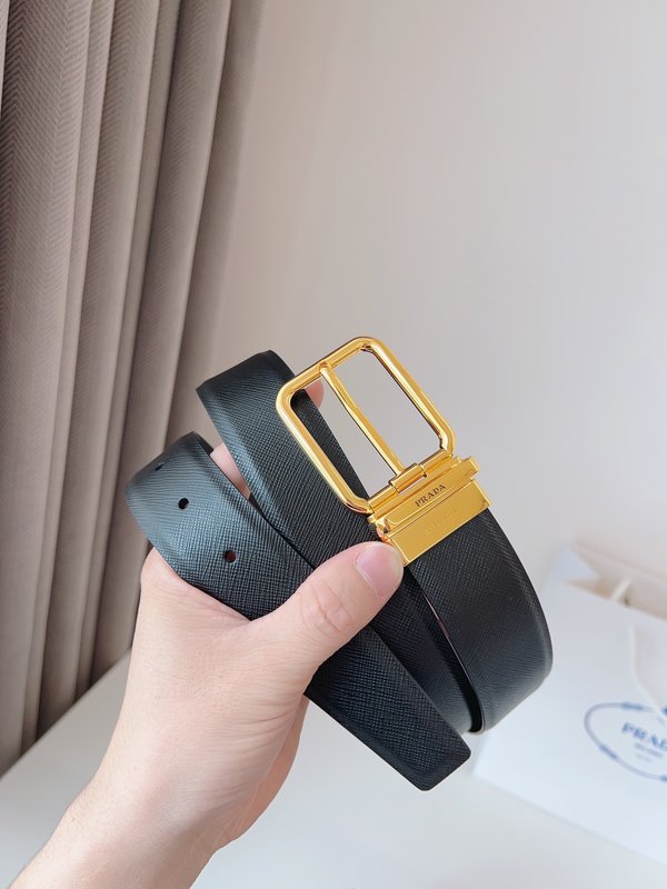 프라다 PRADA 블랙 벨트 35mm 001-192784