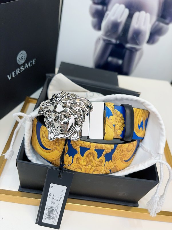 베르사체 바로코 프린트 가죽 벨트 001-192880