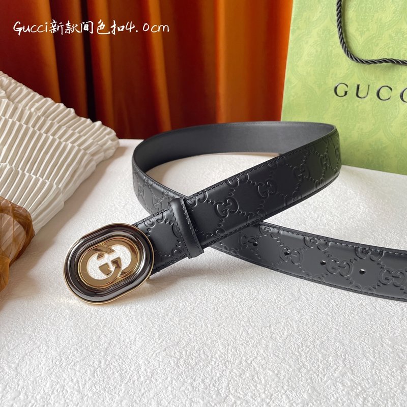 구찌 클래식 엠보싱 벨트 순정 가죽 바닥 스틸 버클 001-192915