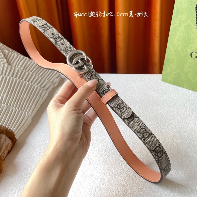구찌 양면 PVC 프린트 벨트 커트 가능 001-192925