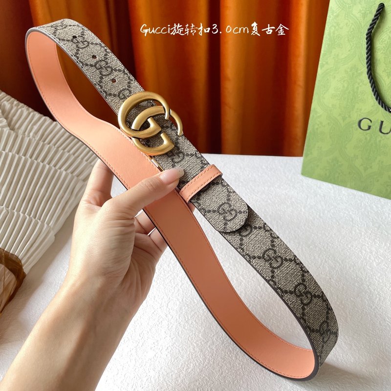 구찌 양면 프린트 벨트 폭 3cm 커스텀 가능 001-192928