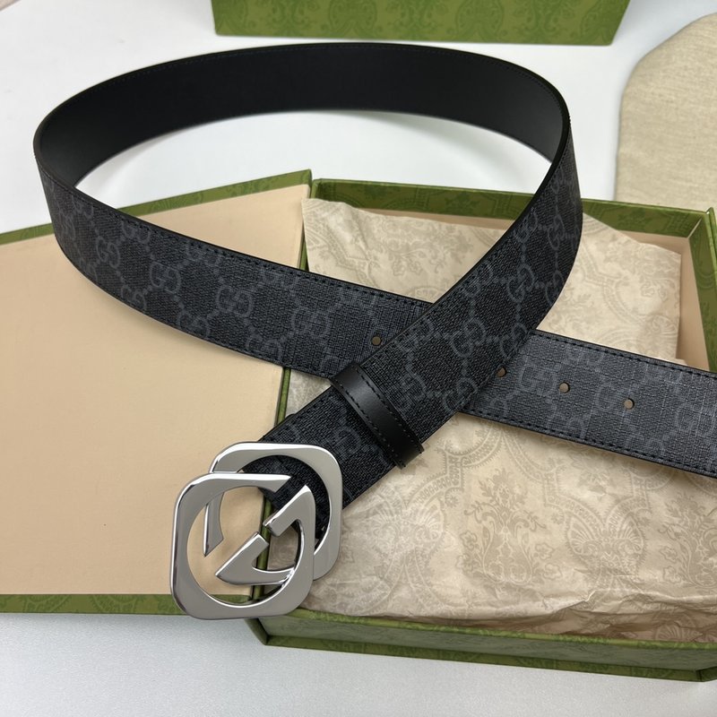구찌 GG Supreme 블랙 캔버스 다이아몬드 버클 001-192944