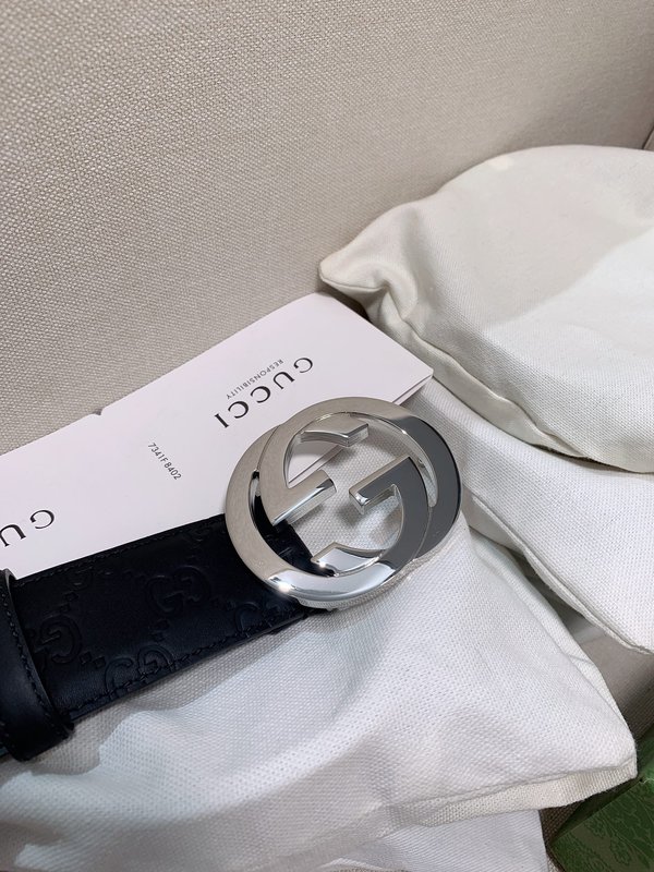 구찌 클래식 더블 G 버클 블랙 소가죽 벨트 001-192975