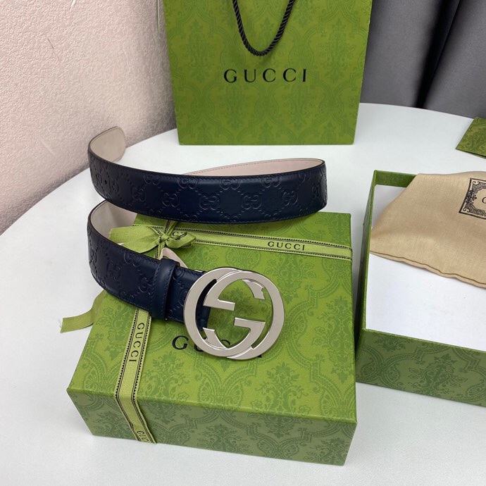 구찌 클래식 GG 더블 컬러 버클 벨트 40mm 001-192979