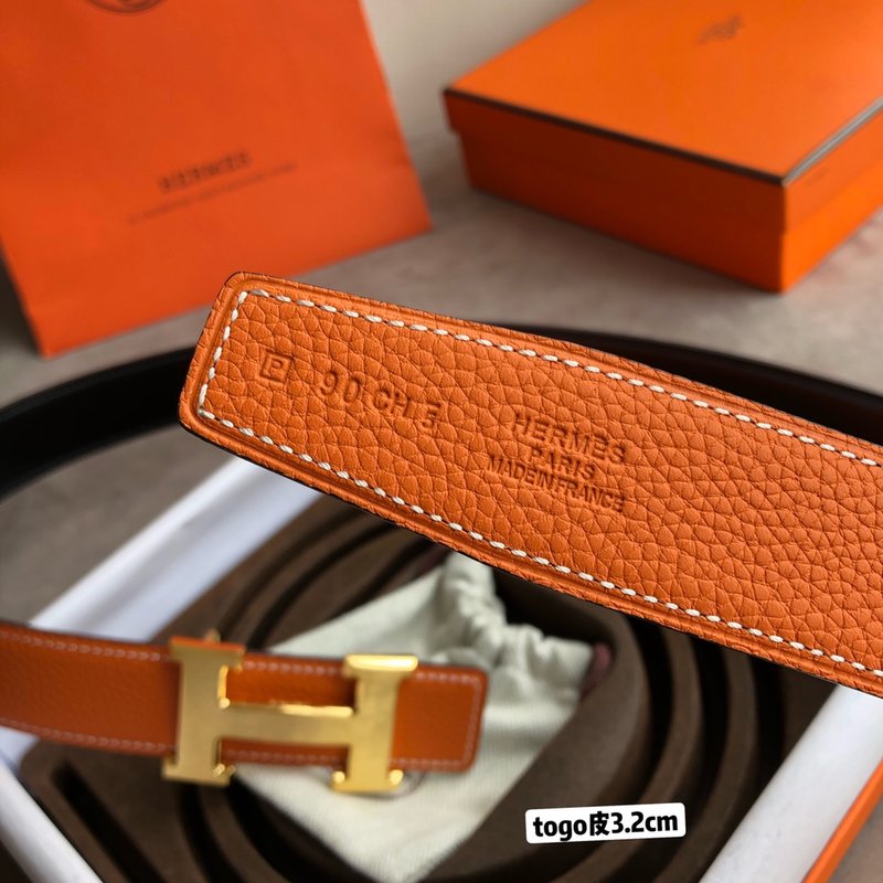 에르메스 H 버클 벨트 오리지널 토고 가죽 001-193076
