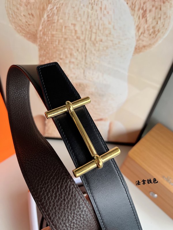 에르메스 남성 양면 가죽 벨트 38mm 메탈 버클 001-193088