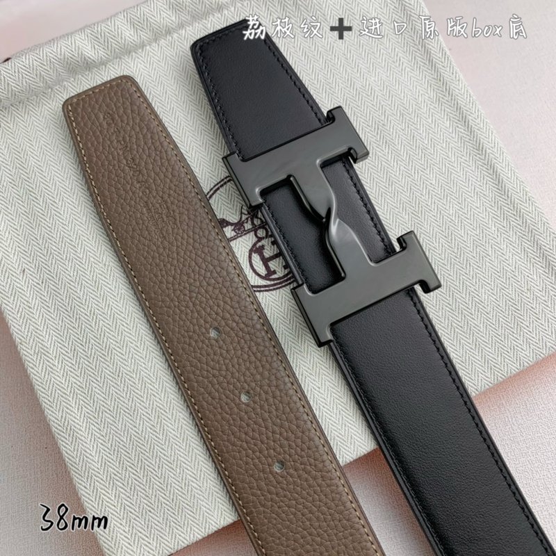에르메스 양면 H 버클 벨트 그레이 블랙 001-193098