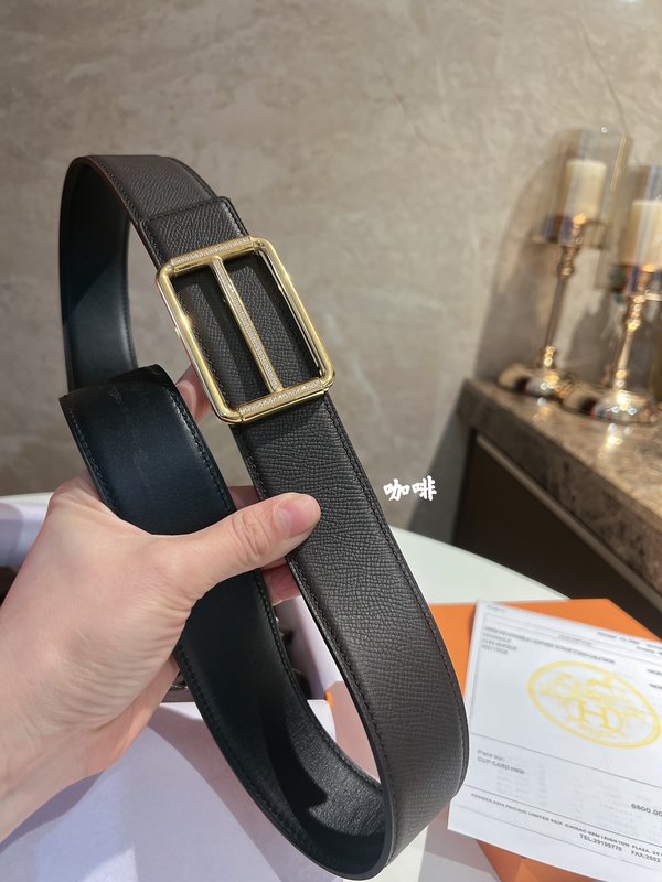에르메스 블랙 가죽 벨트 3.8cm 001-193133