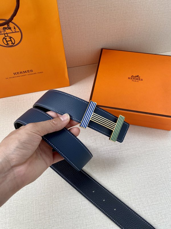 에르메스 양면 리치 그레인 소가죽 벨트 38mm 001-193134