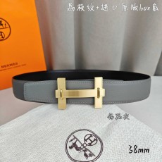에르메스 양면 소 가죽 벨트 38mm 브러쉬 버클 001-193152